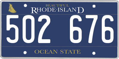 RI license plate 502676