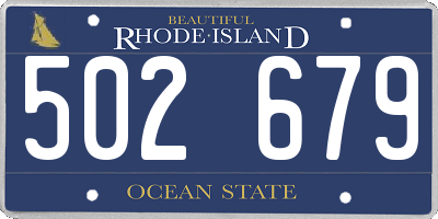RI license plate 502679