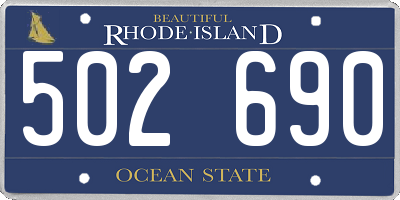 RI license plate 502690