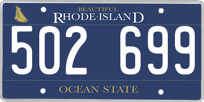 RI license plate 502699