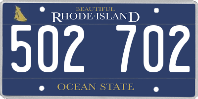 RI license plate 502702