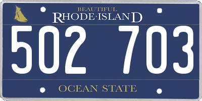 RI license plate 502703