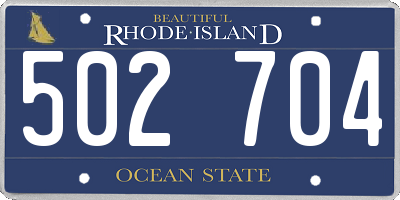 RI license plate 502704