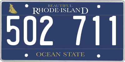 RI license plate 502711