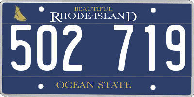 RI license plate 502719