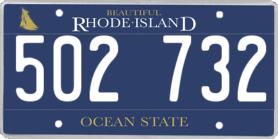 RI license plate 502732