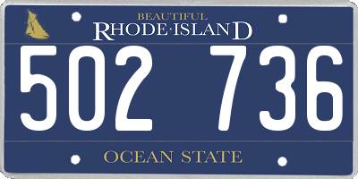 RI license plate 502736