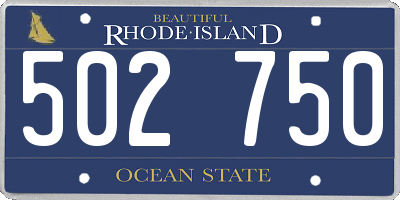RI license plate 502750