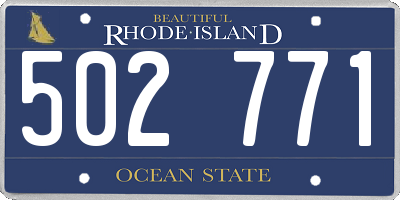 RI license plate 502771
