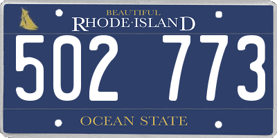 RI license plate 502773