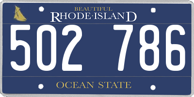 RI license plate 502786