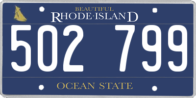 RI license plate 502799