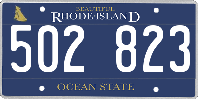 RI license plate 502823