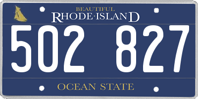 RI license plate 502827
