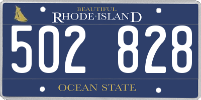 RI license plate 502828