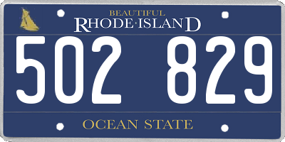 RI license plate 502829