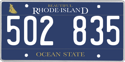 RI license plate 502835