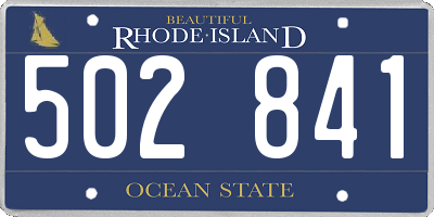 RI license plate 502841