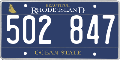 RI license plate 502847