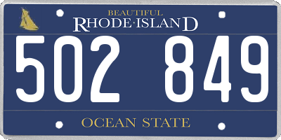 RI license plate 502849