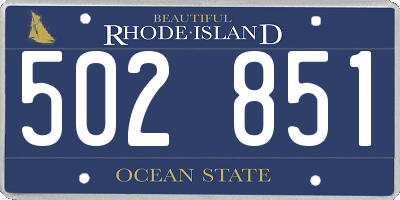 RI license plate 502851