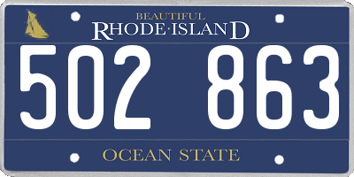 RI license plate 502863