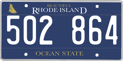 RI license plate 502864