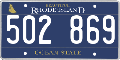 RI license plate 502869