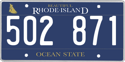 RI license plate 502871
