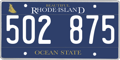 RI license plate 502875