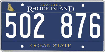RI license plate 502876