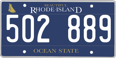 RI license plate 502889