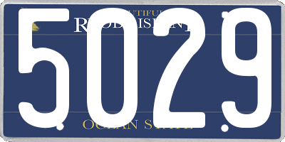 RI license plate 5029