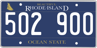 RI license plate 502900