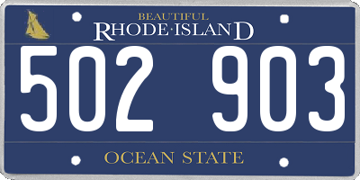 RI license plate 502903