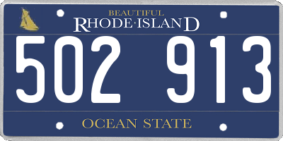 RI license plate 502913