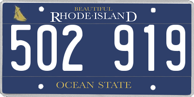 RI license plate 502919