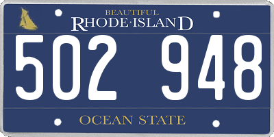 RI license plate 502948