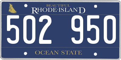 RI license plate 502950