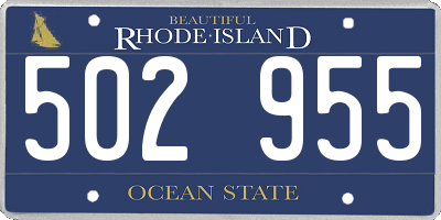 RI license plate 502955