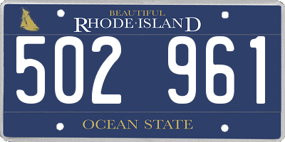 RI license plate 502961