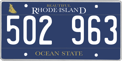 RI license plate 502963