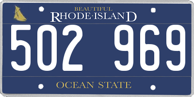 RI license plate 502969