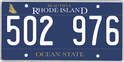 RI license plate 502976