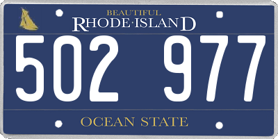 RI license plate 502977