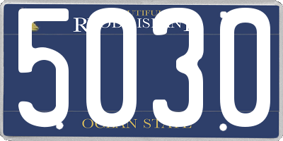 RI license plate 5030