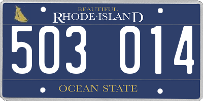 RI license plate 503014
