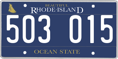 RI license plate 503015