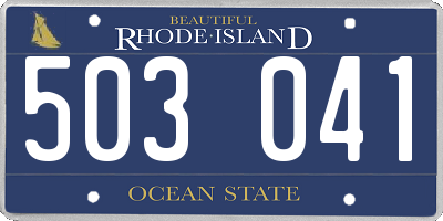 RI license plate 503041