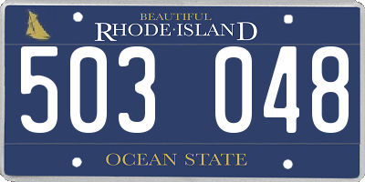 RI license plate 503048